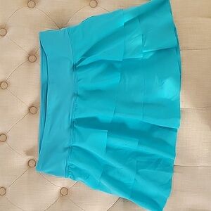 JOYLAB High-Rise Ruffled Skort   Turquoise Blue tennis skirt  sz Medium
